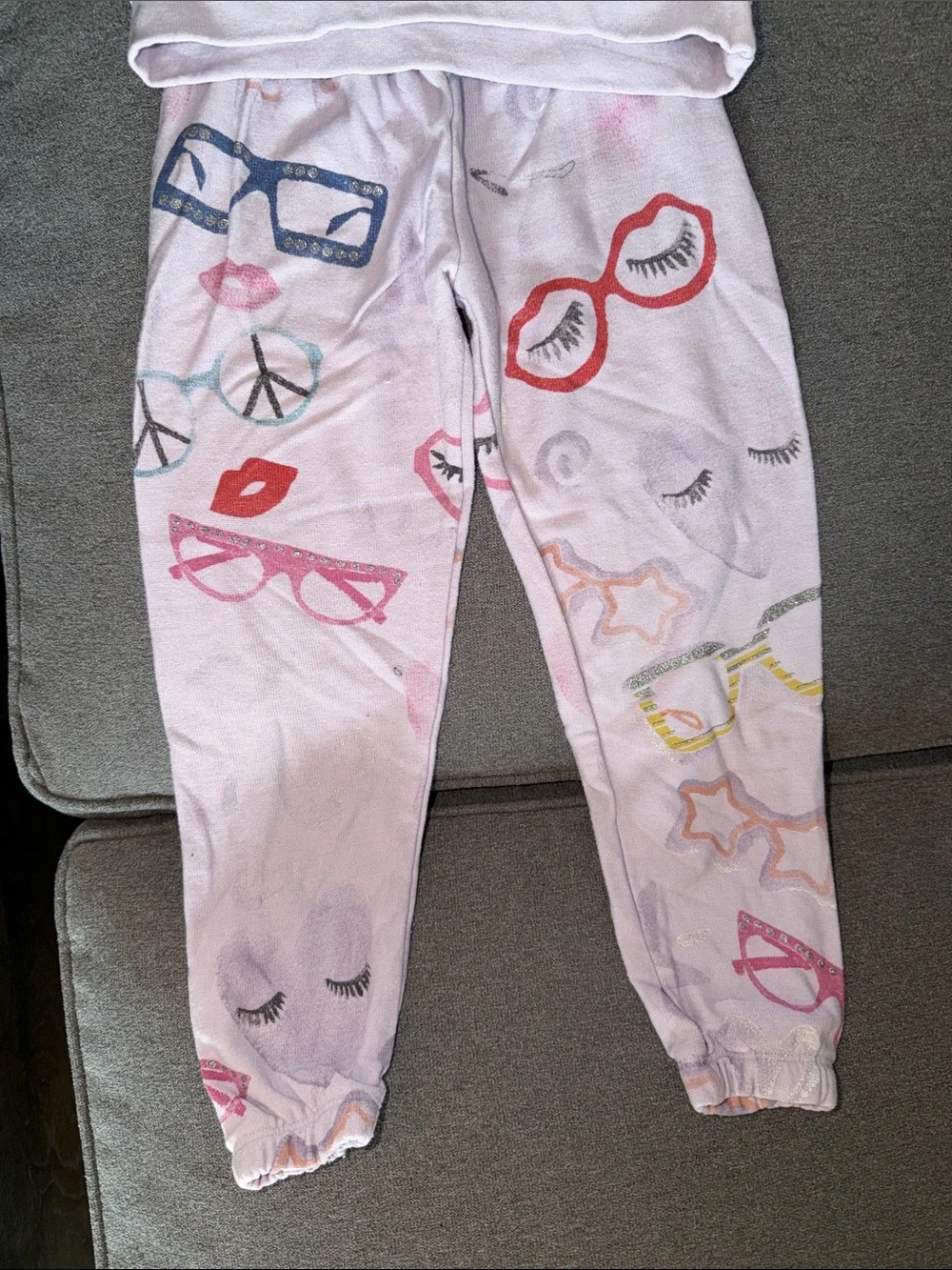 Girls' Chaser Pink Eyewear Print Set- Soft Long Sleeve Top & Pants
